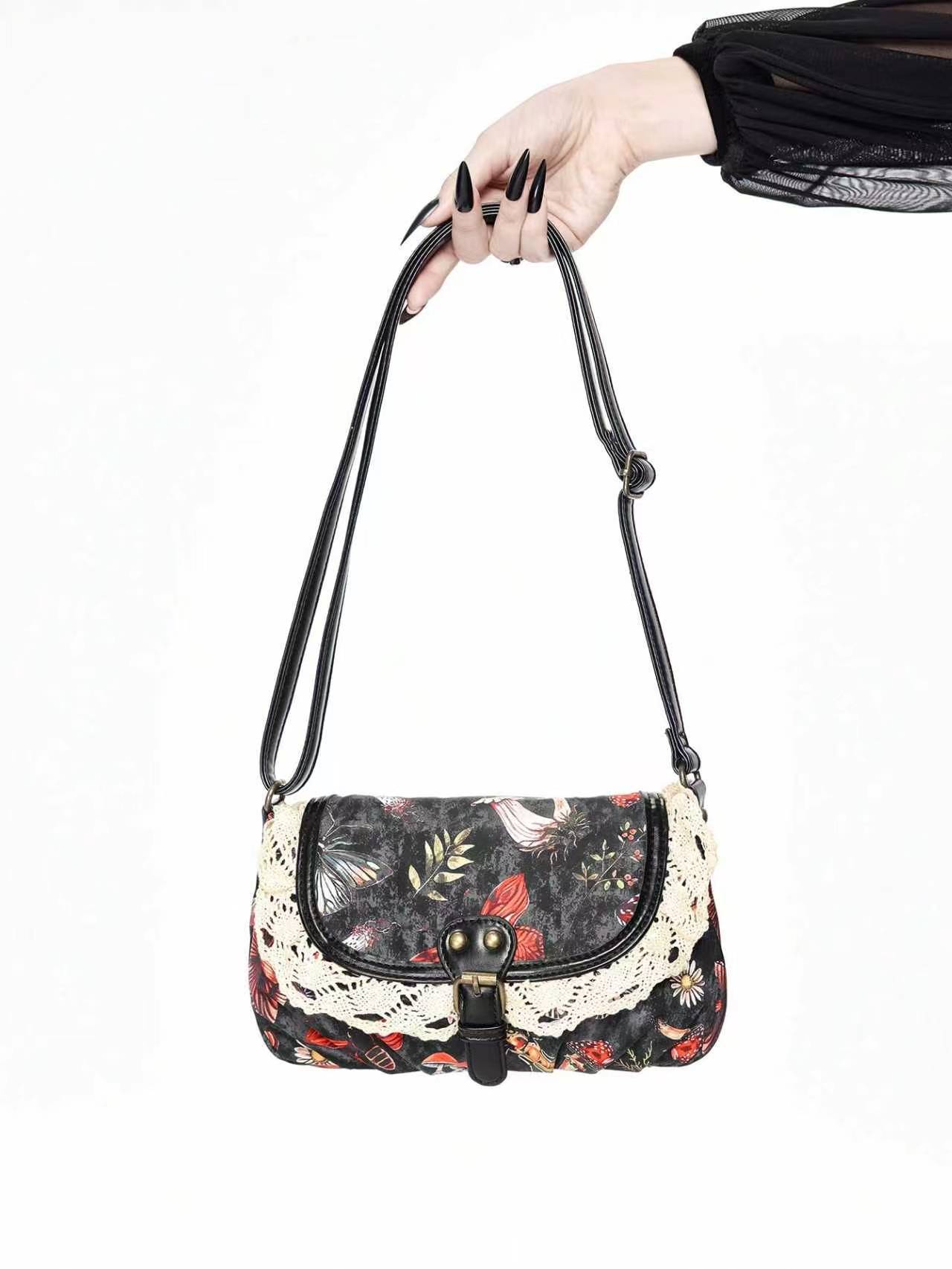 Women'S Kipling Bags - Retro Korean Japanese Style Floral Lace