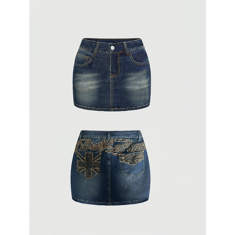 Women'S Retro Bags - Summer Denim Retro Short Skirt for