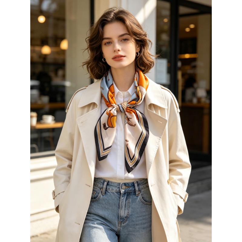 Women'S Retro Bags - Luxury 100% MULBERRY SILK Square Scarf