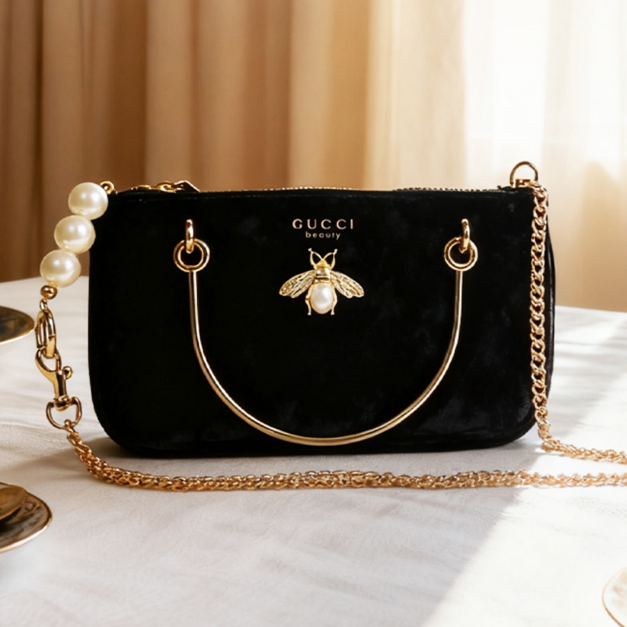 Women Bags Gucci - Gucci’s Bag Women Black Velvet Insect