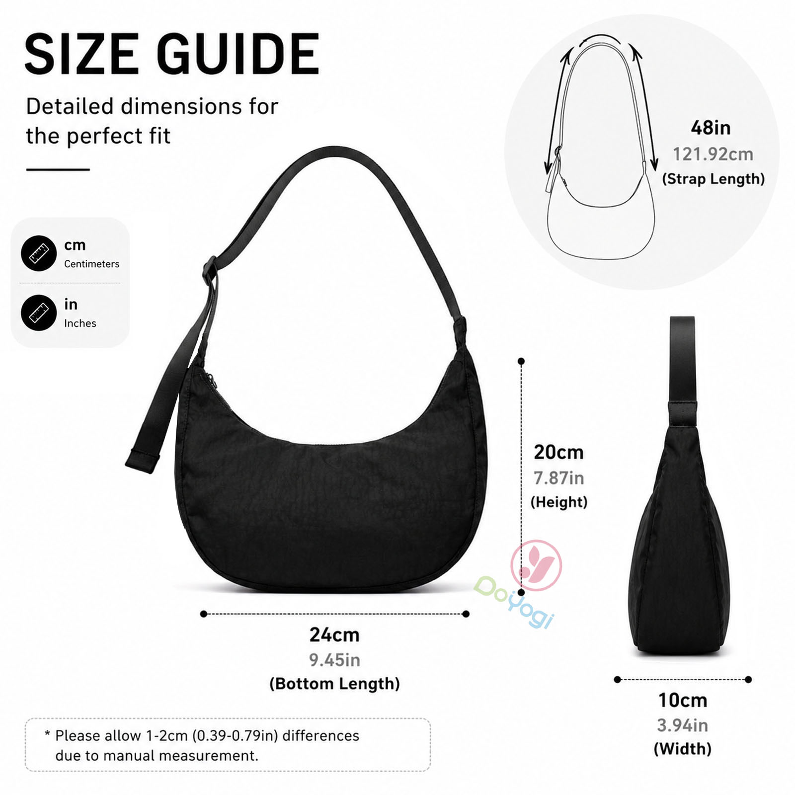 Medium Nylon Crescent Bag Nylo - Women Bags Zip 评论和价格