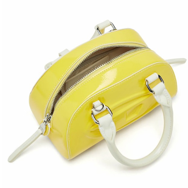 Bright Yellow Shiny Patent PU  - Women Bags Zip 评论和价格