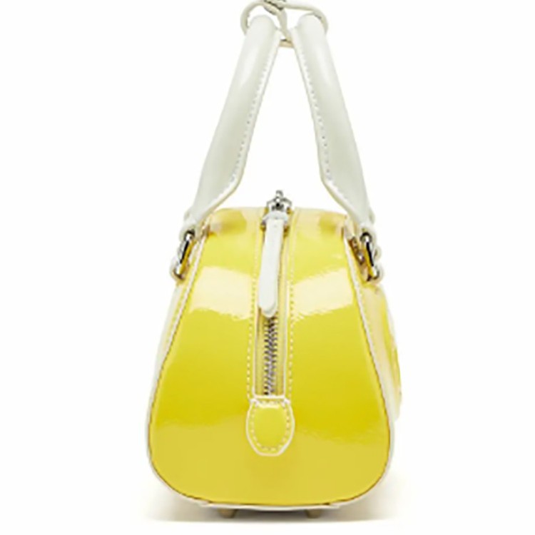 Bright Yellow Shiny Patent PU  - Women Bags Zip 评论和价格