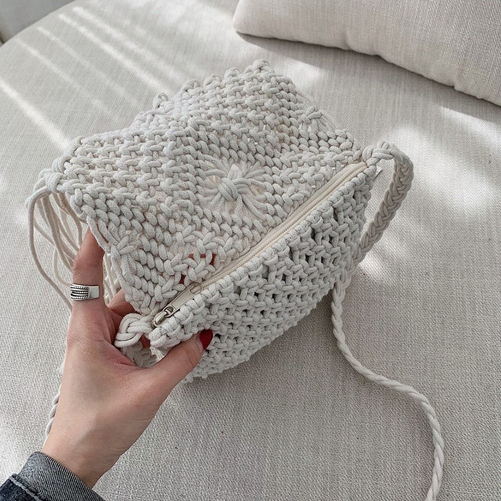 Retro Ethnic Style Woven Straw - Women'S Retro Bags 评论和价格