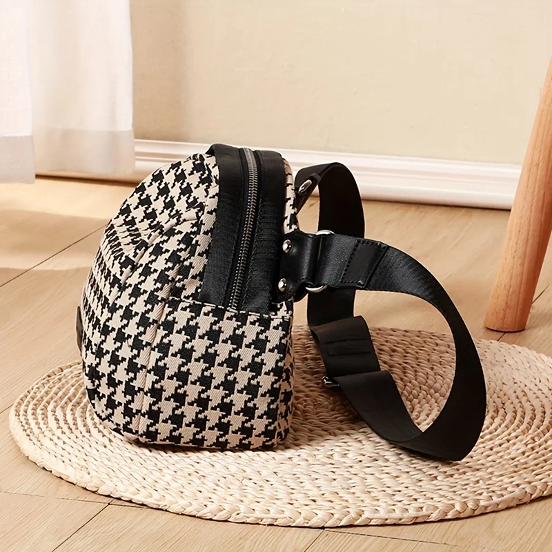 Versatile Houndstooth Canvas B - Women Bags Zip 评论和价格
