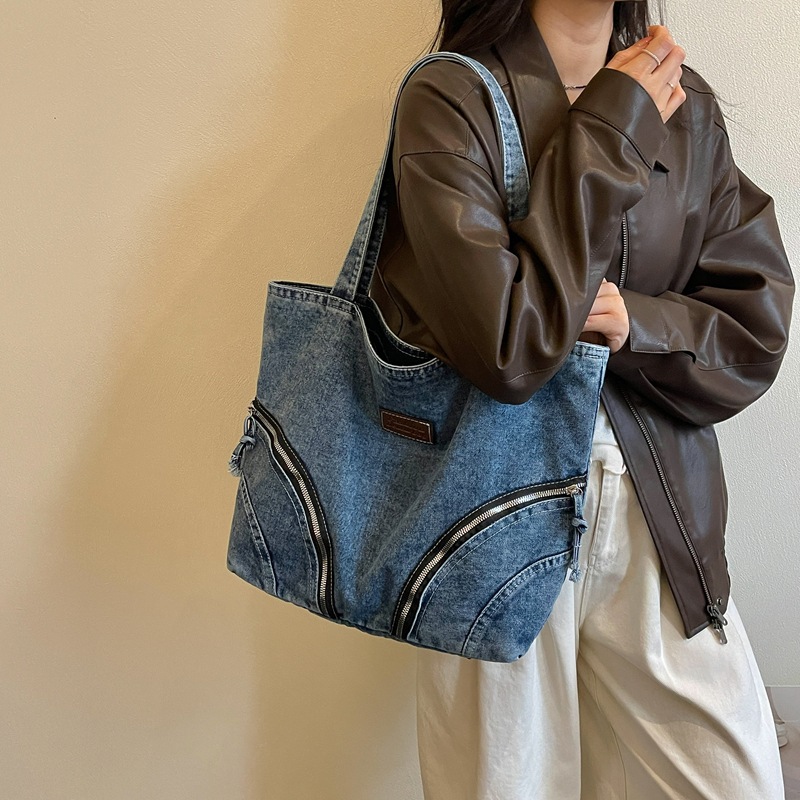 Women Denim Tote Bag Female Wa - Women Bags Zip 评论和价格