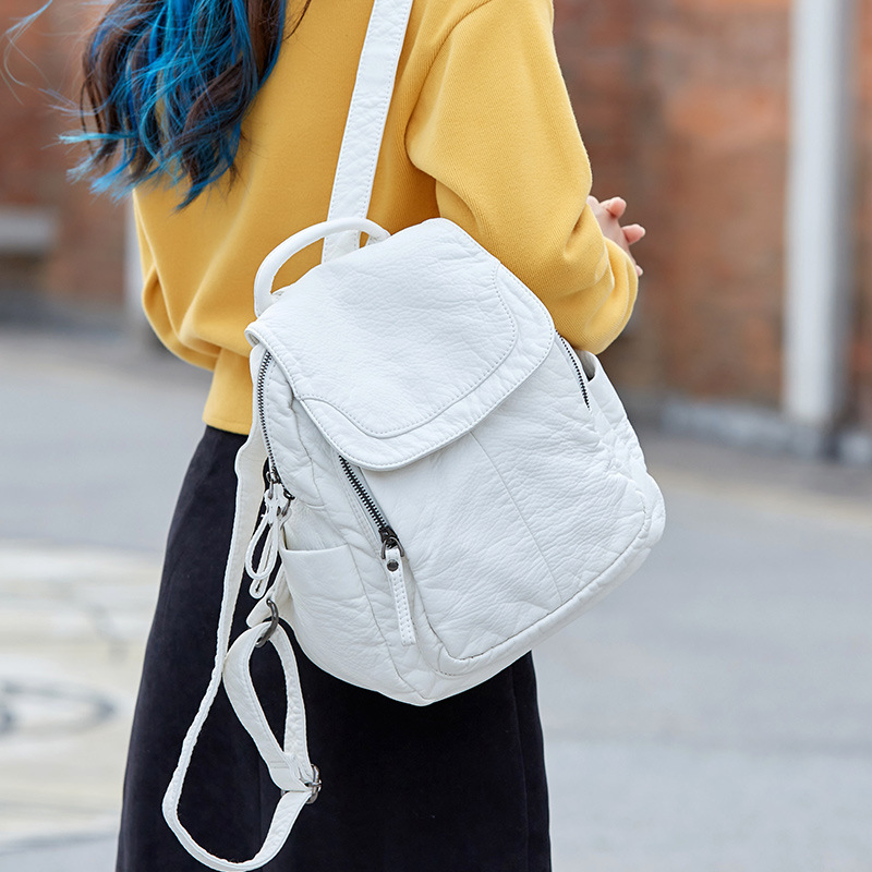 Women's Backpack White Washed  - Women Bags In Sale 评论和价格