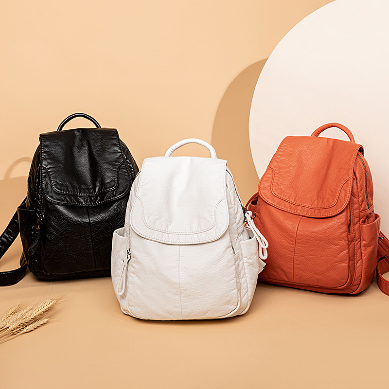Women's Backpack White Washed  - Women Bags In Sale 评论和价格