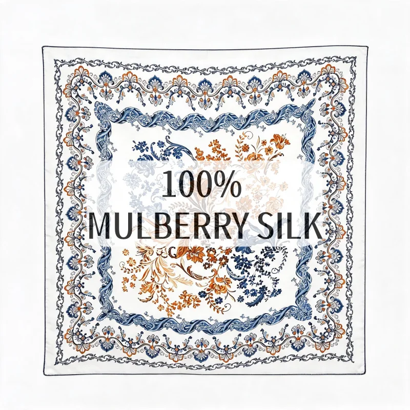 Luxury 100% Mulberry Silk Squa - Women'S Retro Bags 评论和价格