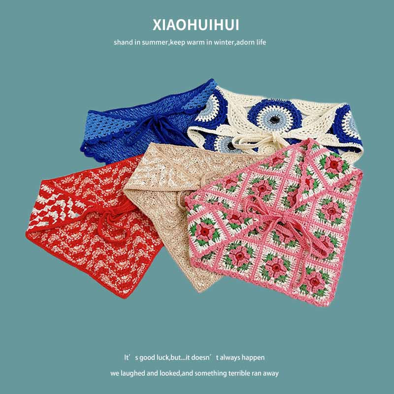 French Ins Knitted Lace Triang - Women'S Retro Bags 评论和价格