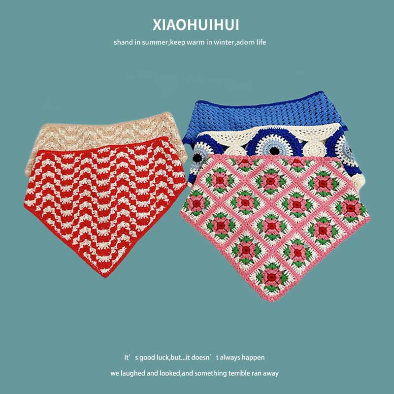 French Ins Knitted Lace Triang - Women'S Retro Bags 评论和价格