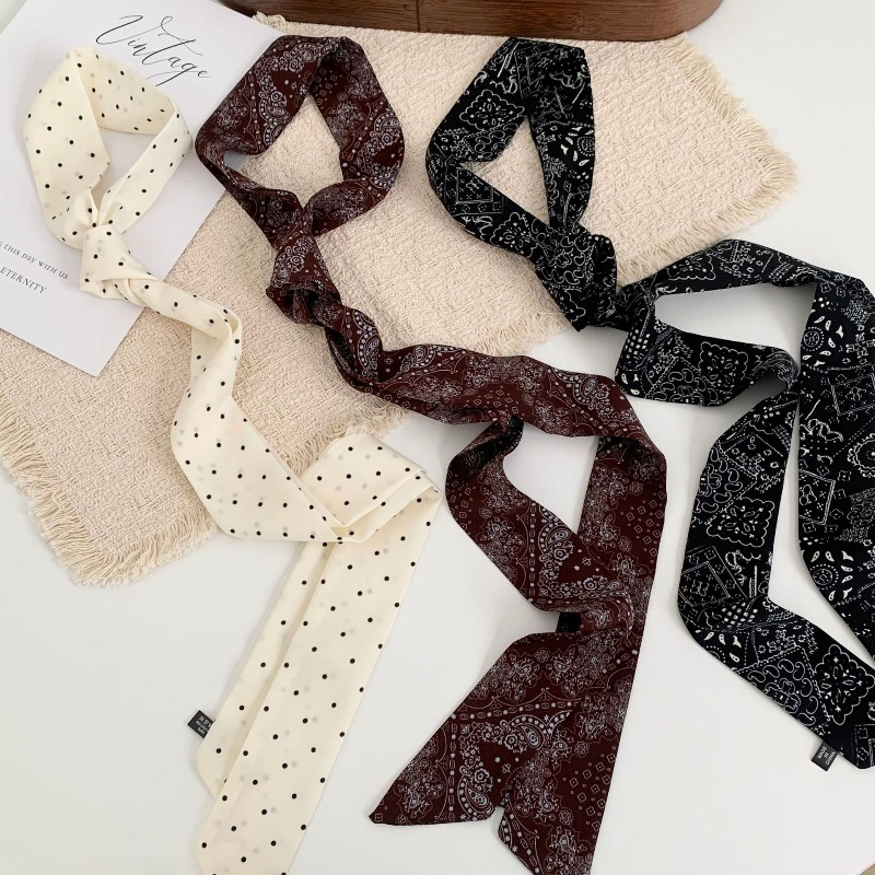 Long Polka Dot Skinny Scarf fo - Women'S Retro Bags 评论和价格