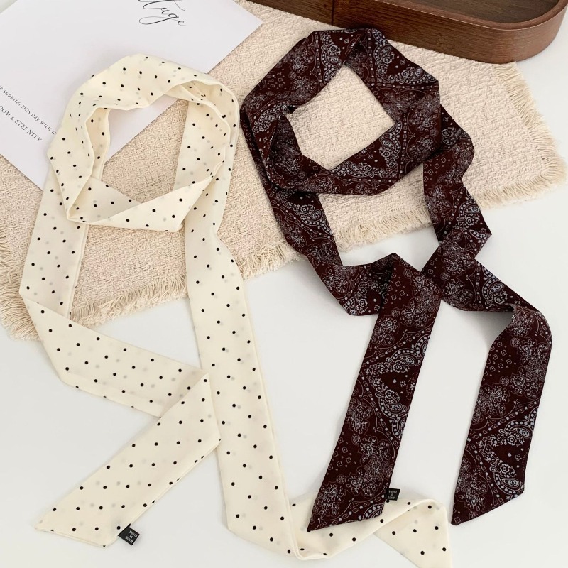 Long Polka Dot Skinny Scarf fo - Women'S Retro Bags 评论和价格