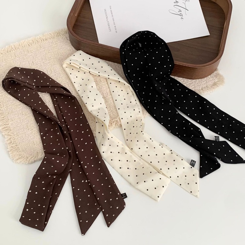 Long Polka Dot Skinny Scarf fo - Women'S Retro Bags 评论和价格